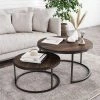 Stella 2-Piece 32 in. Black/Nutmeg Medium Round Wood Coffee Table Set with Nesting Tables by Nathan James 2 Stella 2-Piece 32 in. Black/Nutmeg Medium Round Wood Coffee Table Set with Nesting Tables by Nathan James -US Pride Furniture Shop nutmeg black nathan james coffee tables 34001 64 1000