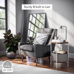 Oraa Nutmeg and Black Metal Frame Nightstand or Side Table with Storage Basket by Nathan James 17 Oraa Nutmeg and Black Metal Frame Nightstand or Side Table with Storage Basket by Nathan James -US Pride Furniture Shop nutmeg black nathan james end side tables 32201 31 1000