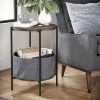 Oraa Nutmeg and Black Metal Frame Nightstand or Side Table with Storage Basket by Nathan James -US Pride Furniture Shop nutmeg black nathan james end side tables 32201 64 1000