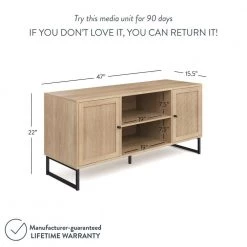 Mina 47 in. Oak and Black Composite TV Stand Fits TVs Up to 55 in. with Storage Doors by Nathan James 15 Mina 47 in. Oak and Black Composite TV Stand Fits TVs Up to 55 in. with Storage Doors by Nathan James -US Pride Furniture Shop oak black nathan james tv stands 74101 4f 1000