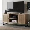 Mina 47 in. Oak and Black Composite TV Stand Fits TVs Up to 55 in. with Storage Doors by Nathan James -US Pride Furniture Shop oak black nathan james tv stands 74101 64 1000