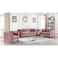 Lowery velvet Kitts Classic Rose Chesterfield Chair by US Pride Furniture -US Pride Furniture Shop rose us pride furniture accent chairs s5534 c 4f 1000