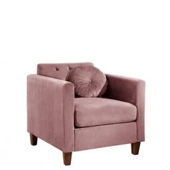 Lory velvet Kitts Classic Rose Chesterfield Chair by US PRIDE FURNITURE