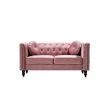 Vivian 64.2 in. Rose Velvet 2-Seater Chesterfield Loveseat with Nailheads by US Pride Furniture -US Pride Furniture Shop rose us pride furniture loveseats s5611 l 64 1000