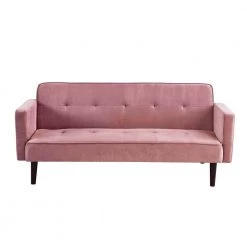 Taylor 72 in. W Rose 2-Seats Tufted Velvet Sofa Bed Sleeper by US Pride Furniture