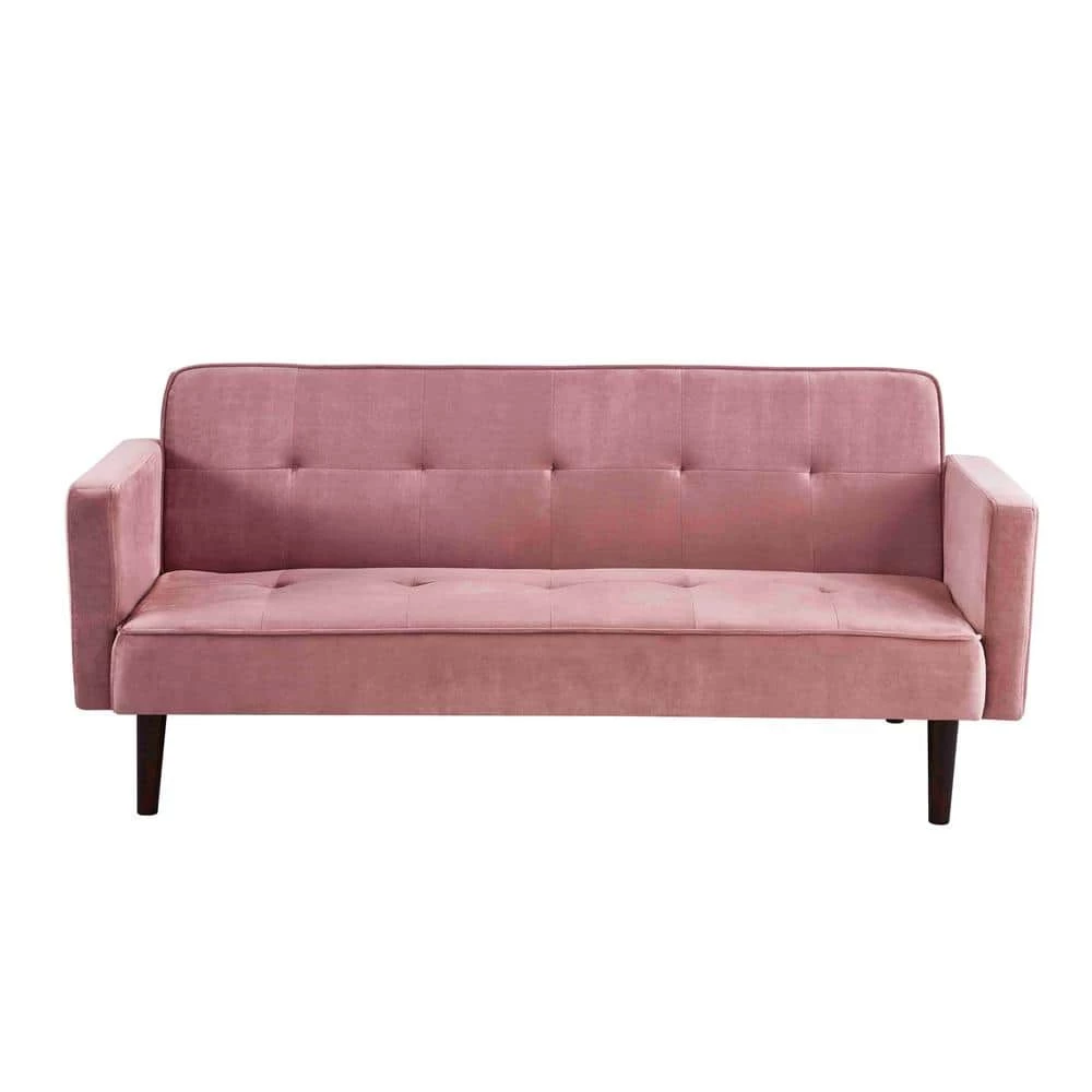 Taylor 72 in. W Rose 2-Seats Tufted Velvet Sofa Bed Sleeper by US Pride Furniture 3 Taylor 72 in. W Rose 2-Seats Tufted Velvet Sofa Bed Sleeper by US Pride Furniture