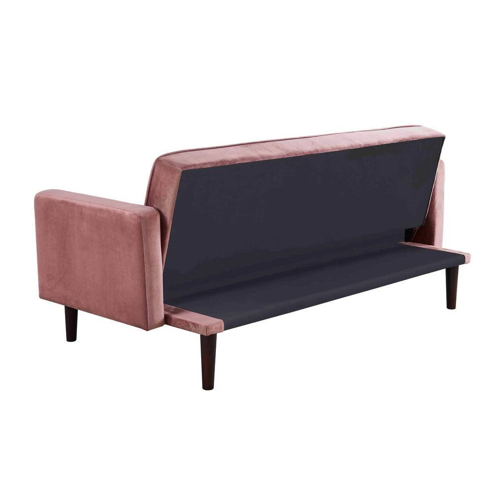 Taylor 72 in. W Rose 2-Seats Tufted Velvet Sofa Bed Sleeper by US Pride Furniture 5 Taylor 72 in. W Rose 2-Seats Tufted Velvet Sofa Bed Sleeper by US Pride Furniture - Image 3
