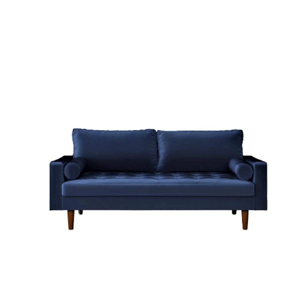 Lincoln 69.68 in. Space Blue Velvet 3-Seats Lawson Sofa with Removable Cushions by US Pride Furniture 3 Lincoln 69.68 in. Space Blue Velvet 3-Seats Lawson Sofa with Removable Cushions by US Pride Furniture