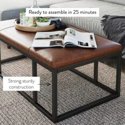 Nelson 47 in. Warm Brown/Black Large Rectangle Wood Coffee Table with Storage by Nathan James -US Pride Furniture Shop warm brown black nathan james coffee tables 31801 44 1000