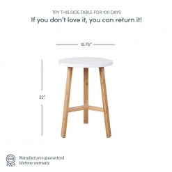 Barbara 16 in. White Round Wood End Table Accent Side Table for Living Room or Bedroom with Modern Bamboo Legs by Nathan James 13 Barbara 16 in. White Round Wood End Table Accent Side Table for Living Room or Bedroom with Modern Bamboo Legs by Nathan James -US Pride Furniture Shop white bamboo nathan james end side tables 33601 4f 1000