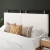 Charlie 74 in. W White/Black King Wall Mount Padded Headboard, Adjustable Height with Black Metal Rail by Nathan James -US Pride Furniture Shop white black nathan james headboards 97201 64 1000