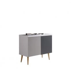 Entry Way Accent Console Table in White-Grey by HODEDAH