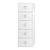 67 in. High 5-Shelf, 10-Door Wooden Bookcase in White by HODEDAH -US Pride Furniture Shop white hodedah bookcases bookshelves hid55 white 64 1000