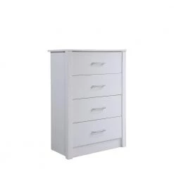 4-Drawer Chest White 40.24 in. H x 27.52 in. W x 15.51 in. D by HODEDAH