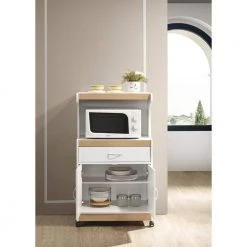 White Microwave Cart with Storage by HODEDAH 11 White Microwave Cart with Storage by HODEDAH -US Pride Furniture Shop white hodedah microwave carts hik72 white 31 1000