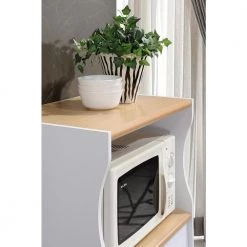 White Microwave Cart with Storage by HODEDAH 13 White Microwave Cart with Storage by HODEDAH -US Pride Furniture Shop white hodedah microwave carts hik77 white 44 1000