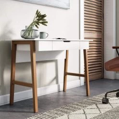 Telos White Home Office Writing Computer Desk by Nathan James -US Pride Furniture Shop white sand nathan james writing desks 51101 31 1000