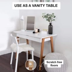 Telos White Home Office Writing Computer Desk by Nathan James -US Pride Furniture Shop white sand nathan james writing desks 51101 44 1000